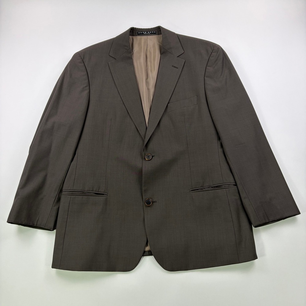 Hugo Boss Pasolini/Movie Blazer Mens 40R Brown Guabello‎ Super 130s Wool USA